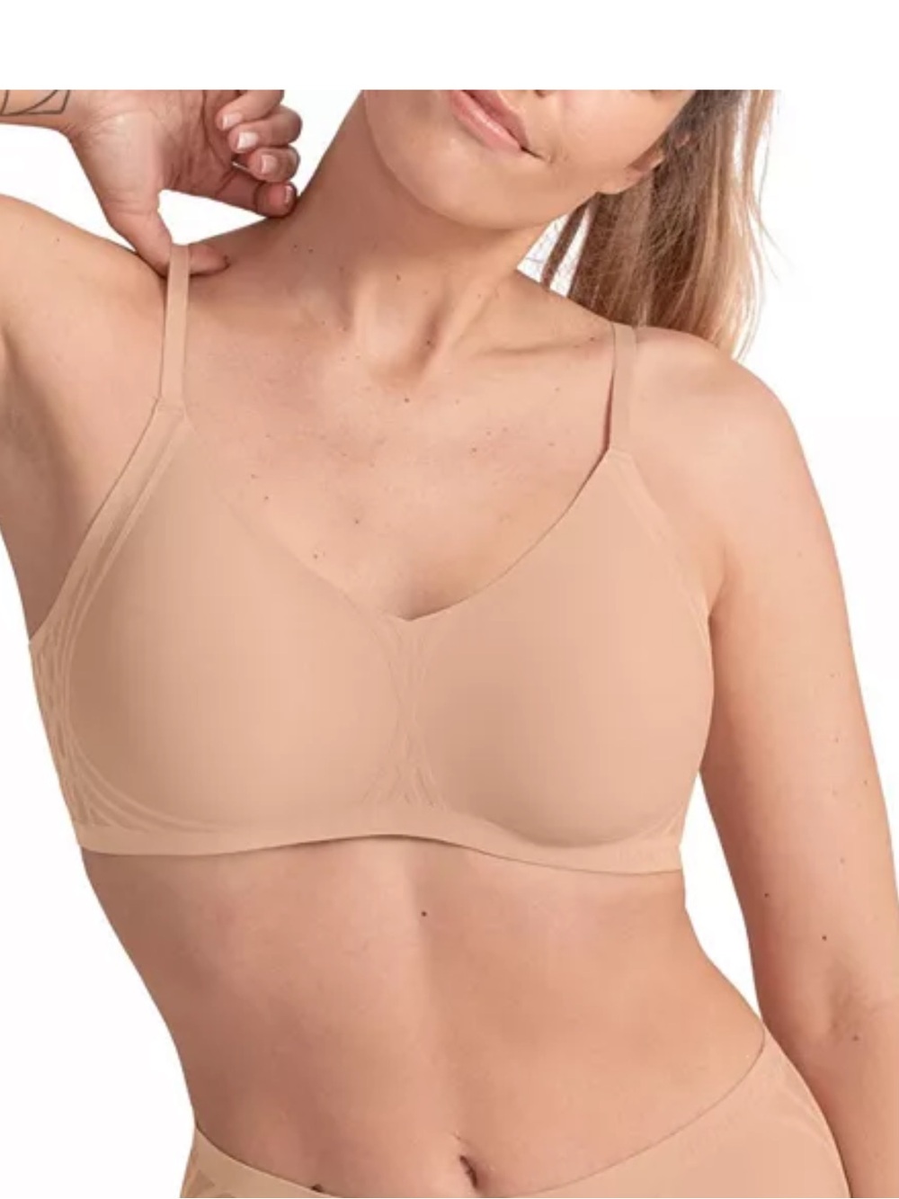 Honeylove Silhouette Wireless Seamless T-Shirt Bra Size 1X Sand LWBR0201